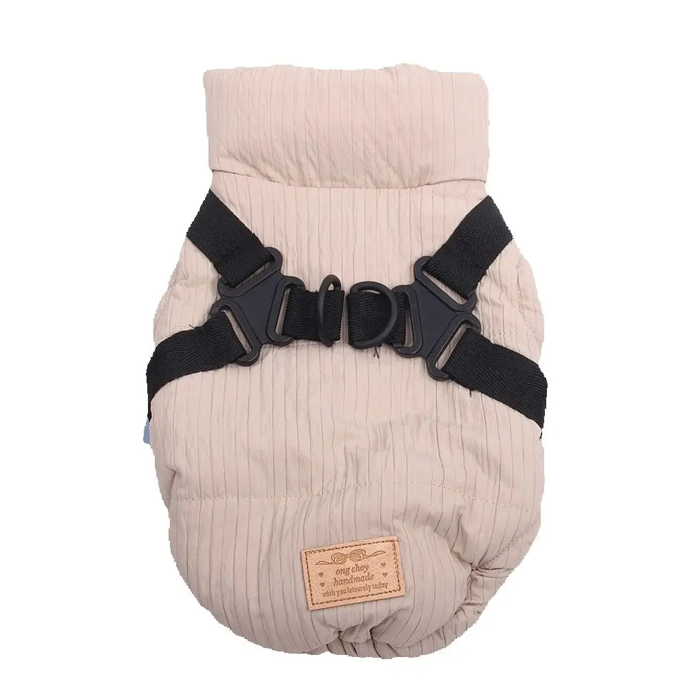 New Dog Cat Warm Coat Jacket with Harness Design Pet Puppy Winter Clothing Apparel 1