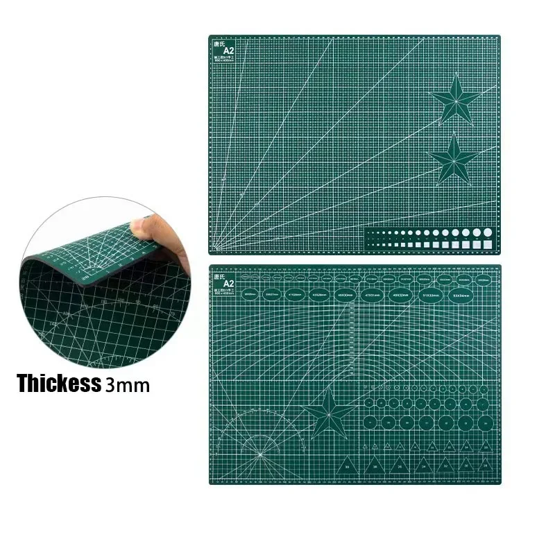 A2 60x45cm 3mm Thick PVC Cutting Mat Pad Double-sided Patchwork Cut Pad Patchwork Tools Manual DIY Model Tool Cutting Board 1