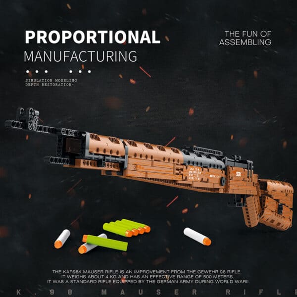 Technology 98K Building Block Gun Can Launch Boys' Puzzle Assembly Model Toys - Image 7