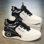 Mens Sneakers with Rotating Buckle Comfy Non Slip Lace up Durable Shoes for Mens Outdoor Activities 1