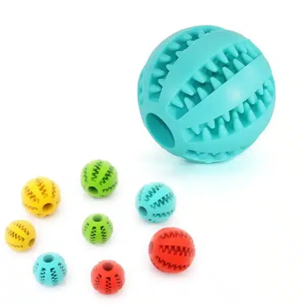 Silicone Pet Dog Toy Ball Interactive Bite-resistant Chew Toy for Small Dogs Tooth Cleaning Elasticity Ball Pet Products 5/6/7cm 4
