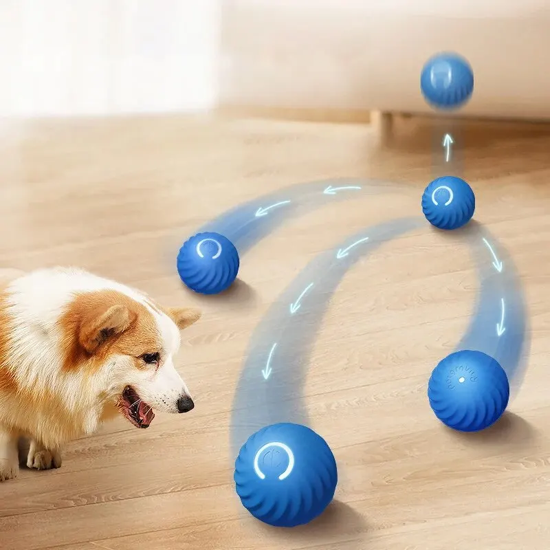 Dog Toys Intelligent Gravity Jump Ball Rechargeable Bite-Resistant Rolling Ball Cat And Dog Chase Interactive Pet Toys 1