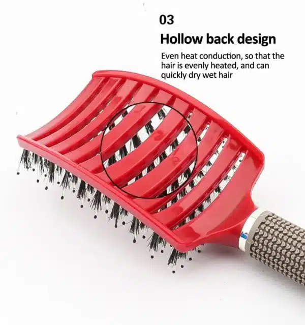 Fluffy High Skull Top Rib Comb Girl Blow Hair Curl Styling Artifact Meridian Massage Air Cushion Comb Home Comb 6