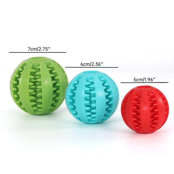 Silicone Pet Dog Toy Ball Interactive Bite-resistant Chew Toy for Small Dogs Tooth Cleaning Elasticity Ball Pet Products 5/6/7cm 6
