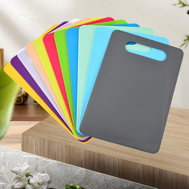 1pc Plastic Chopping Board Kitchen Tools Multicolor Easy Clean Nonslip Plastic Food Cutting Block Mat Tool Kitchen Cook Supplies 1