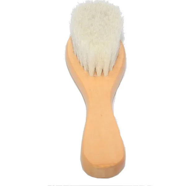 Baby Hair Brush With Wooden Handle And Super Soft Pure Natural Wool Bristles For Newborns & Toddlers Infant Comb Head Massager 6