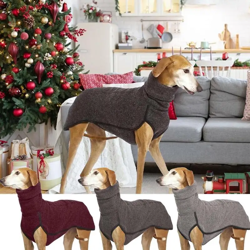 Dog Clothes Winter Coat Pajamas Onesies Turtleneck Stretch Greyhoundes Apparel Pet Clothes Coat Outfit For Medium Large Dog 1