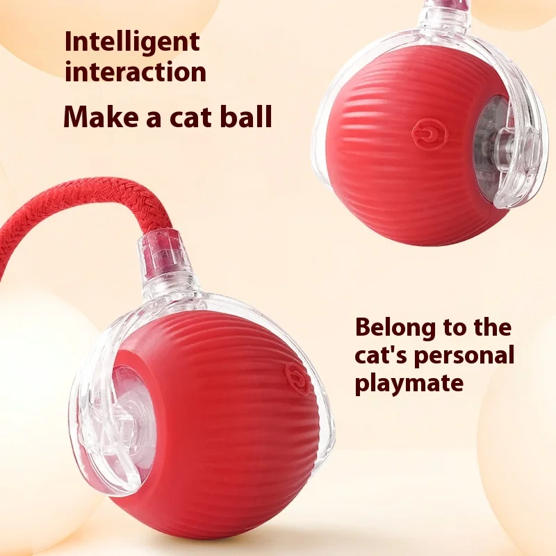 Rechargeable Cat Toys Interactive Smart Pet Interaction Automatic Rolling Ball Toy Accessories for Cats Electric Dog Ball Things 1