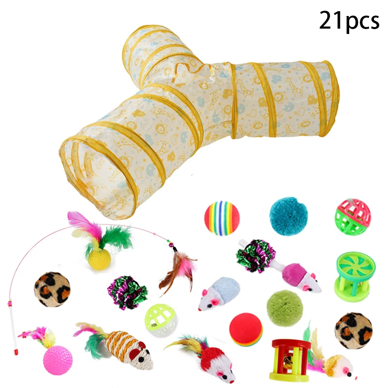 Cat Rattle Paper Tunnel Cat Toys Pet Crinkle Tunnel Cat Tent Tunnel Foldable Cat Toy Small Pet Cat Polyester Cotton 1