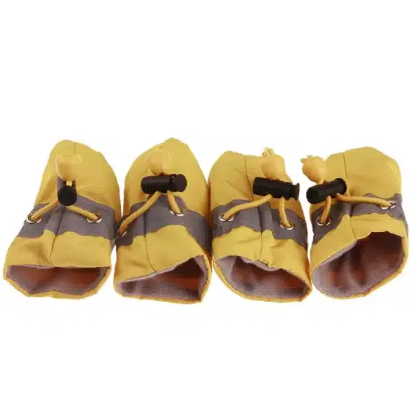 4pcs/set Warm Winter Pet Dog Boots Waterproof Puppy Shoes Protective Anti-slip Apparel for Small Dog Puppy Dogs Socks Booties 4
