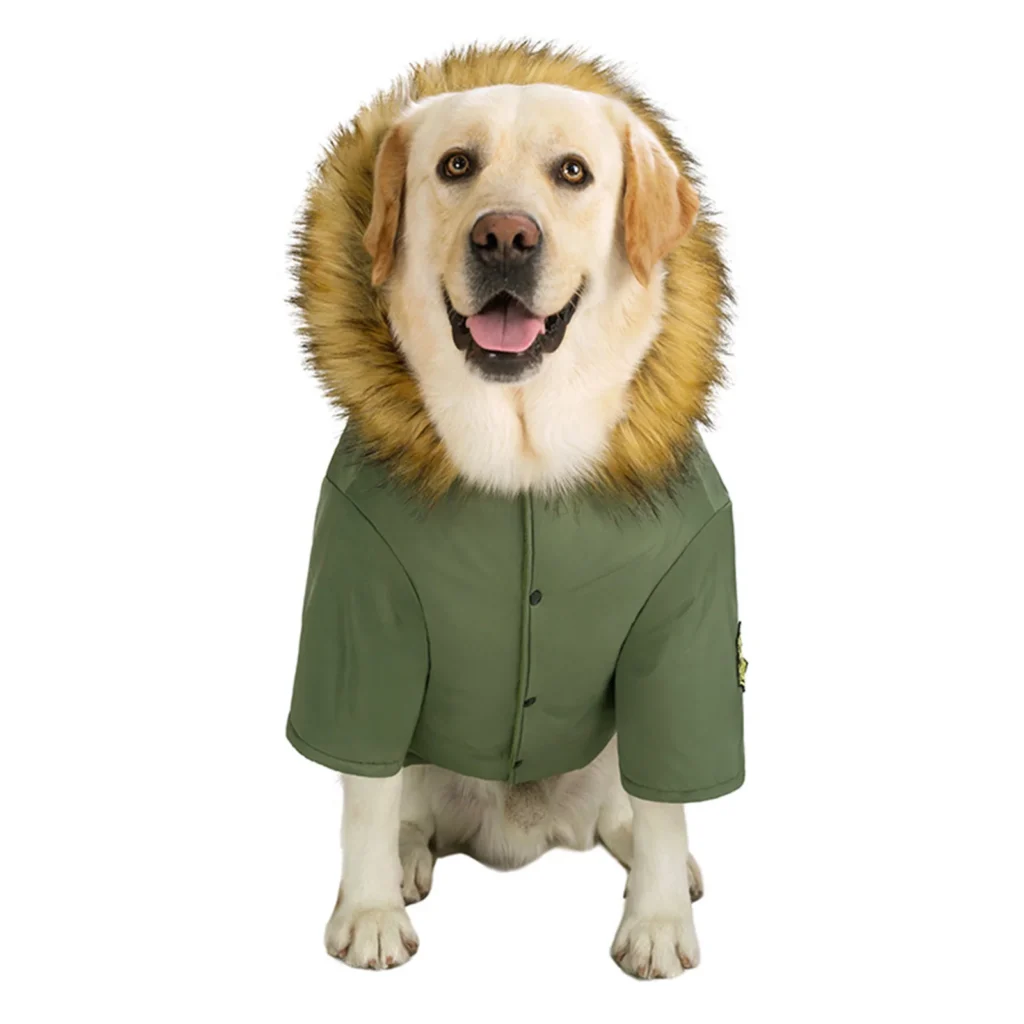 Winter Dog Coat Dog Jacket Reflective High Collar Dog Vest Warm Large Dog Clothes Apparel Waterproof 1