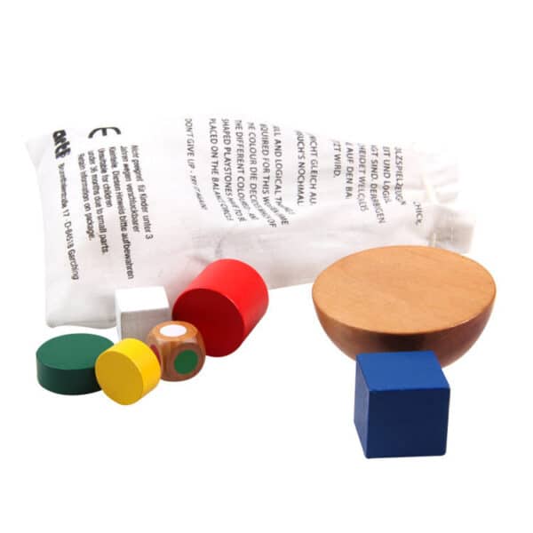 Wooden geometric building blocks balance game toy - Image 2