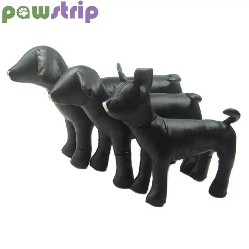 pawstrip 1PC Leather Dog Mannequin Standing Position Dog Models PetShop Display For Clothing Apparel Collar Pet Dog Toys 1