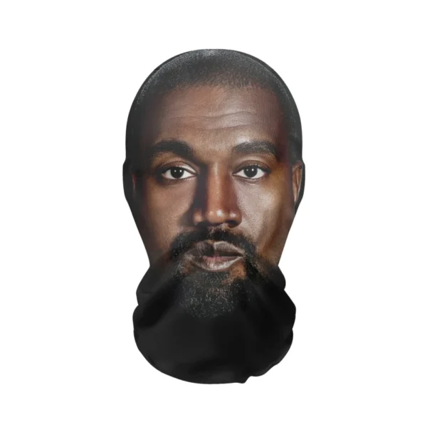 New 3D Printed Kanye Mask Elastic Mesh Full Face Mask for Men Women Cosplay Headwear Hip Hop Fashion Balaclava Hood Hat Headgear 5