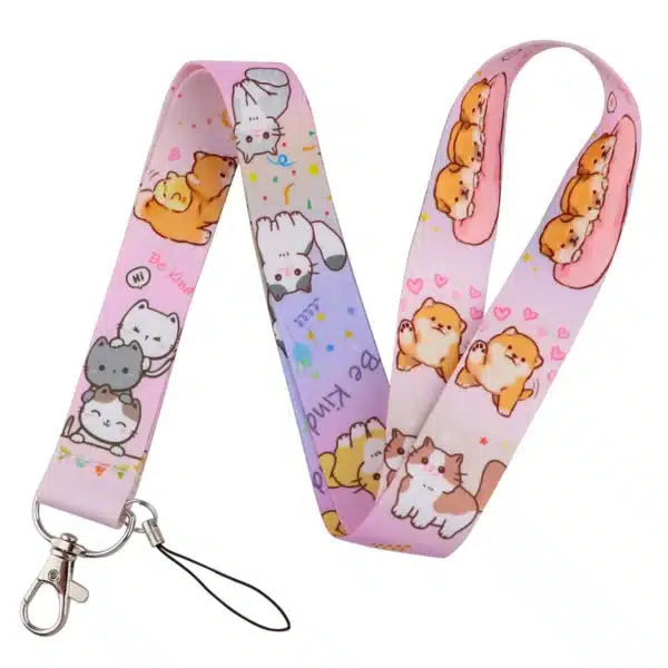 Cute Pet Dog Lanyard For Keys Neck Strap ID Card Gym Phone Straps USB Badge Holder Fashion Accessories Keychain For Girls Gifts 4