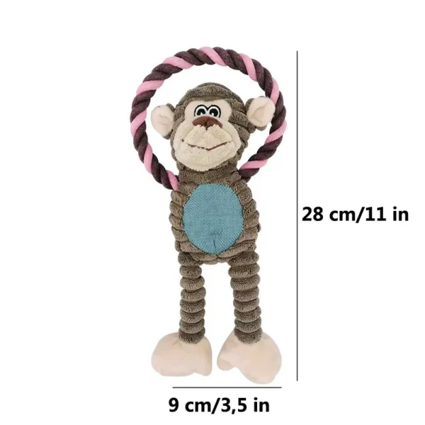 Fun Dog Toy Monkey Shape Corduroy Chew Toy For Dogs Puppy Squeaker Squeaky Plush Dog Toy Pet Training Pet Accessories Elephant 4