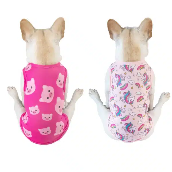 (2pcs per pack) CuteBone Dog Shirts Soft Pet Clothes Breathable Summer Vest for Small Puppy and Stretchy Cat Apparel 3