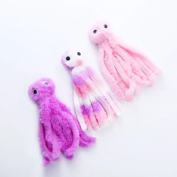 Cat toy Cute octopus plush toy bite resistant teeth interactive play pet supplies 2