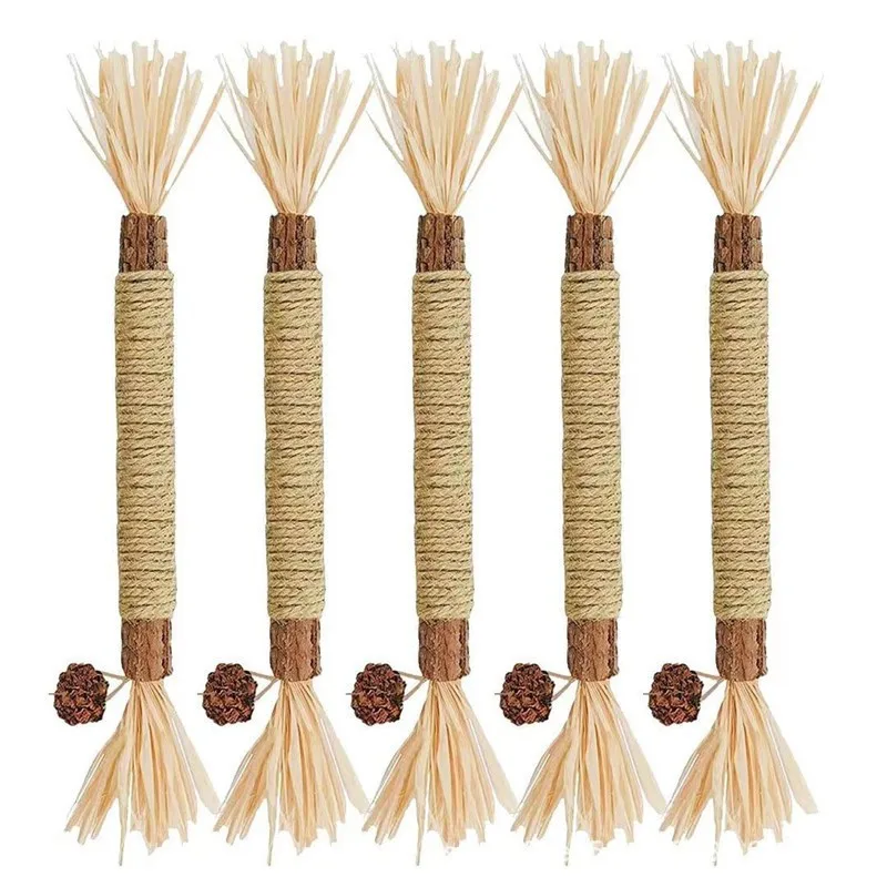 1PC 22CM Wooden Polygonum Stick Bite Combination New Cat Toy Teeth Grinding, Tooth Cleansing, Tooth Stain Removal Fresh Breath 1