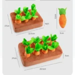 Dog Carrot Plush Toy Interactive Dog Toys Plush Puzzle Toys 2 In 1 Non-Slip Nosework Feed Games For Aggressive Chewers Pet 1