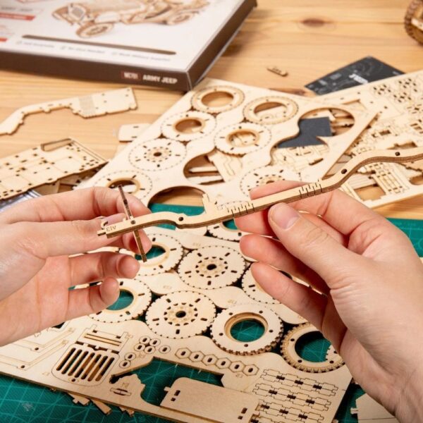 Robotime 3D Wooden Puzzle Prime Steam Express Model DIY Kit Puzzle Toy - Image 5