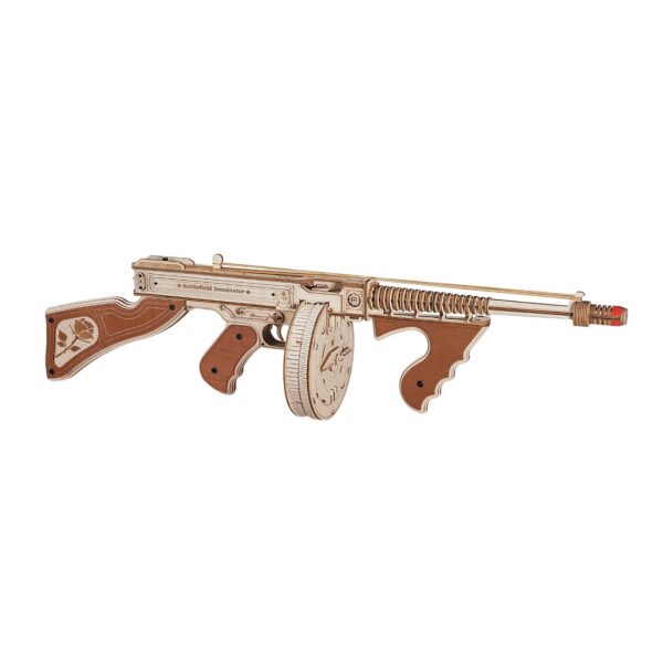 Rokr Thompson Submachine Gun Toy Gift For Boys Wooden Puzzle LQB01 Firing Model - Image 3