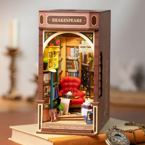 Rolife 3D DIY Wooden Book Nook Shiguang Bookstore With LED For Xmas Gifts - Image 2