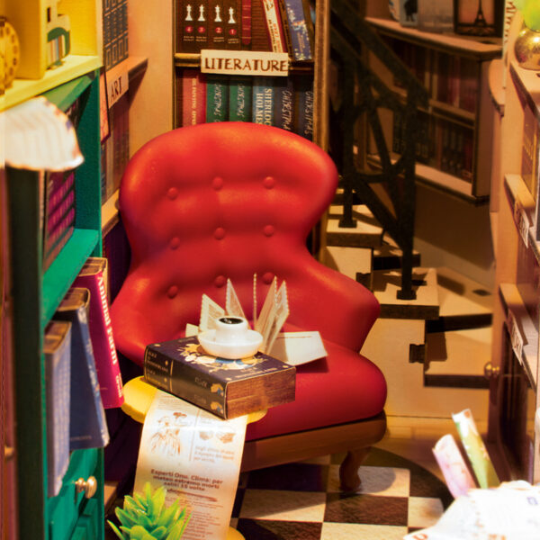 Rolife 3D DIY Wooden Book Nook Shiguang Bookstore With LED For Xmas Gifts - Image 4