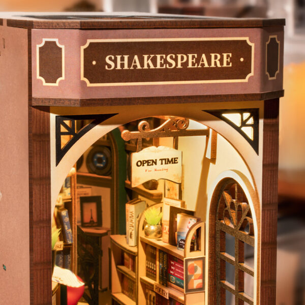 Rolife 3D DIY Wooden Book Nook Shiguang Bookstore With LED For Xmas Gifts - Image 8