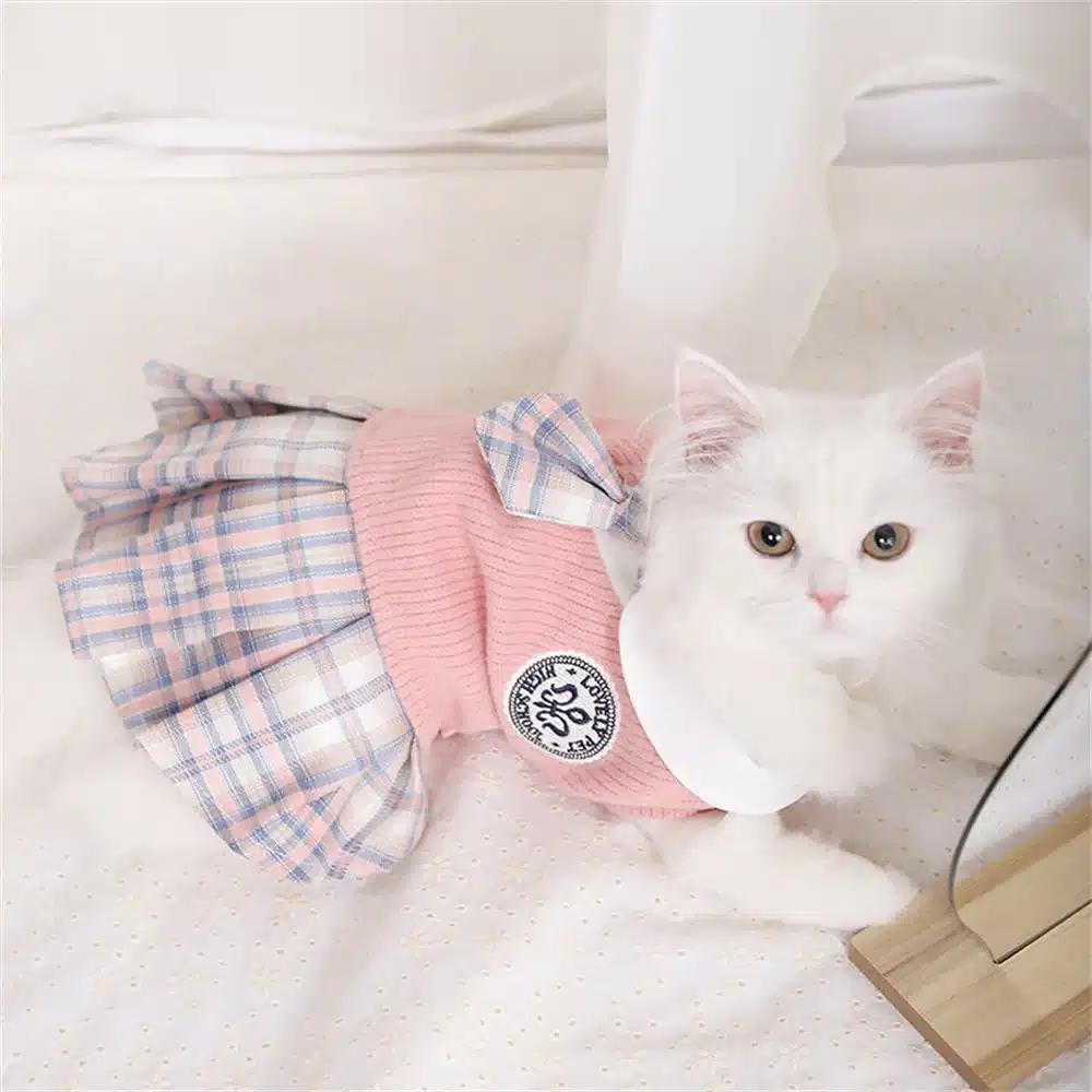 Small Pet Costume Cat Dog School Uniform Skirts, Cat Sailor Costume, Pet Apparel Cosplay Party for Small Dogs Cats Clot 1