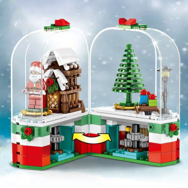 Revolving Christmas house assembled building blocks - Image 3