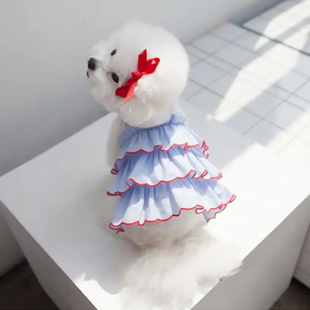 Dog Summer Dress Cat Cute Skirt Pet Clothing Chihuahua Stripe Skirt Puppy Cat Princess Apparel Cute Puppy Clothe Dog Accessories 1