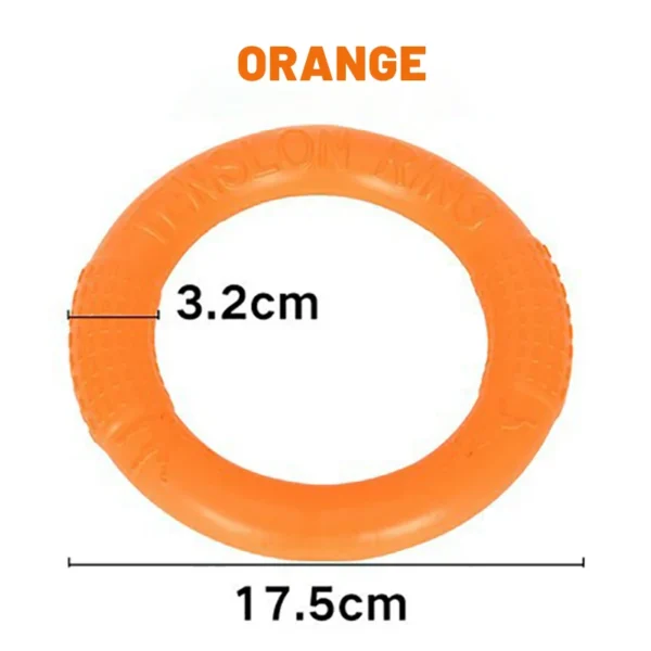 1pc Orange Dog Toys Pet Flying Disk Training Ring Puller EVA Interactive Training Ring Puller Resistant for Dogs 6