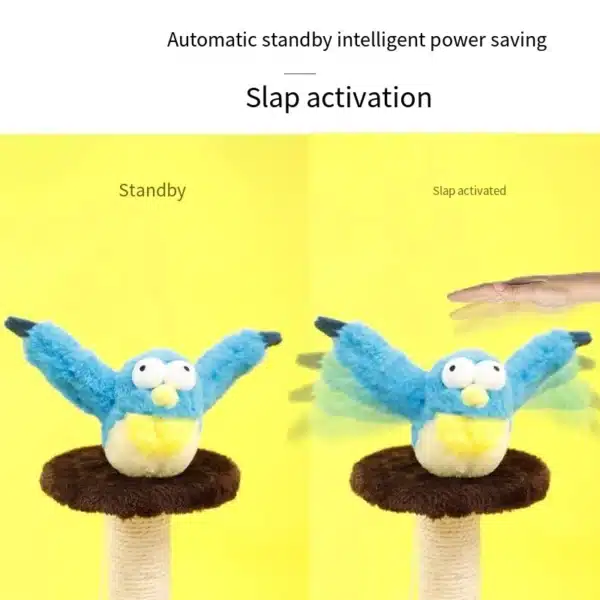 Interactive Cat Toys, Rechargeable Chirping Flapping Bird with Catnip for Indoor Cats, Touch Activated Plush Toys 5