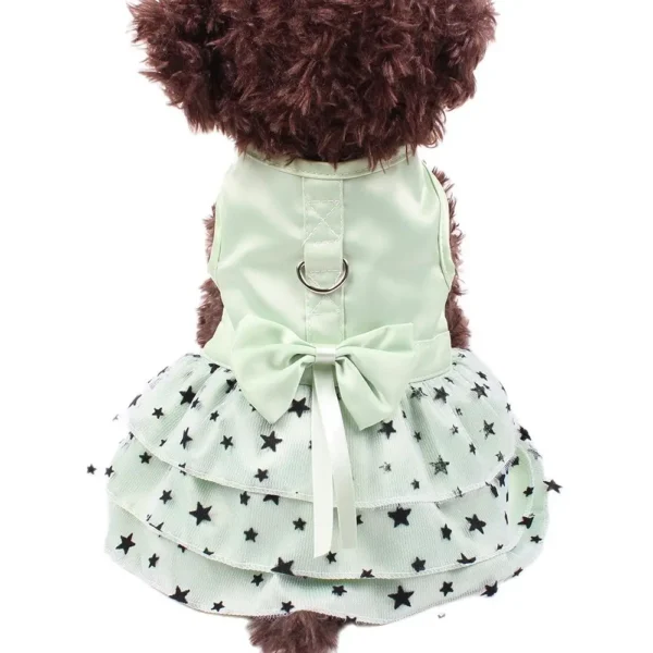 Dog Cat Dress Shirt Bow&Stars Design Pet Puppy Skirt Spring Summer Apparel 2 Colors 5