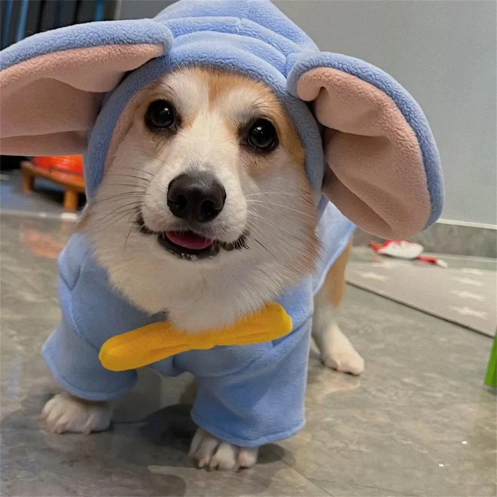 Dog Elephant Halloween Costume Pet Cosplay Elephant Clothes Cat Hoodie Coat Dogs Warm Apparel And Pet Winter Clothes 1