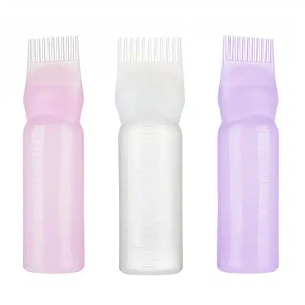 3pcs180ml Oil Scalp Applicator Root Washer Repeatable Filling Bottle Root Comb Applicator Bottle Salon Barbershop Accessories 2