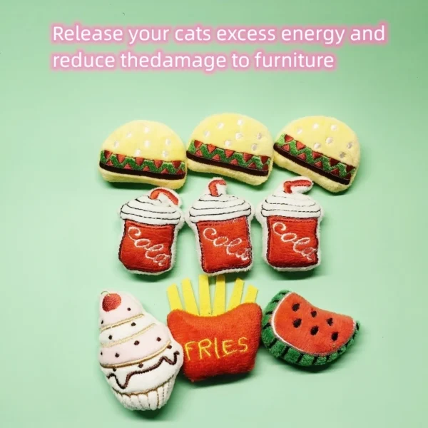 Pet Toy Set Cat Toy Set With Catmint Kitten Plush Catnip Toy With Scent Cat Mini Catnip Chewing Toy Teeth Grinding Pet Supplies 3