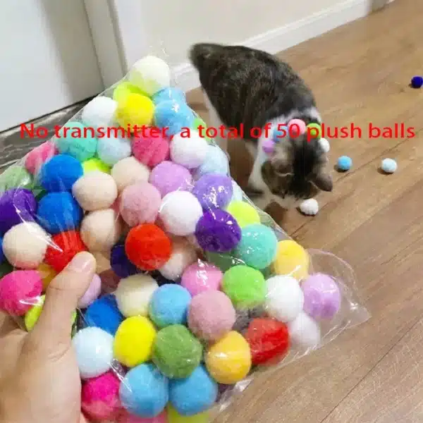 Cat Plush Ball Shooting Gun Relieving Depression Self Hi Silent Ball Cat Toy Plush Ball Micro Elastic Static Sticking Plush Ball 5
