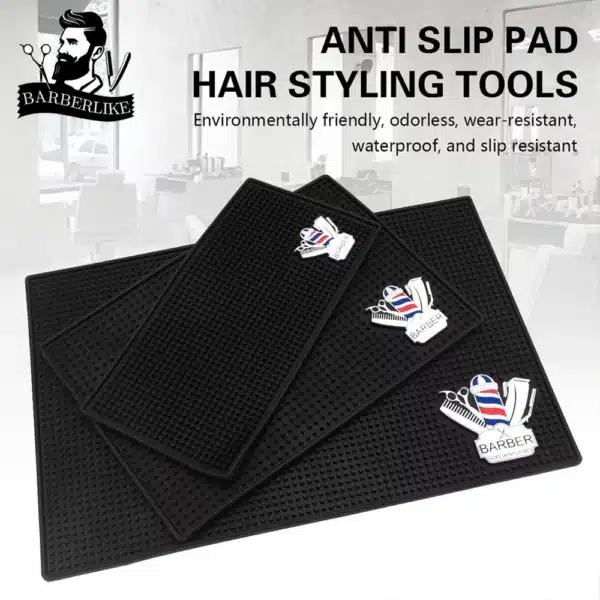 Barber Non-slip Station Mat Cushion Pad Hairdress Tool Clippers Scissors Comb Trimmers Brushes Storage Organizer Salon 1