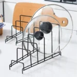 Iron Art Rack Shelf Multi Layer Space Saving Organizer Pot Lid Plates Cutting Board Stand Holder Storage For Kitchen Home Decor 1