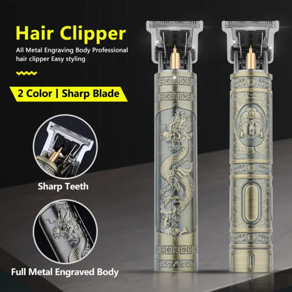 Retro T9 Original Haircutting Machine Set Jackets Trimmer Men's Electric Shaver Male Lence Pro Barber Shaver for Sensitive Areas 2
