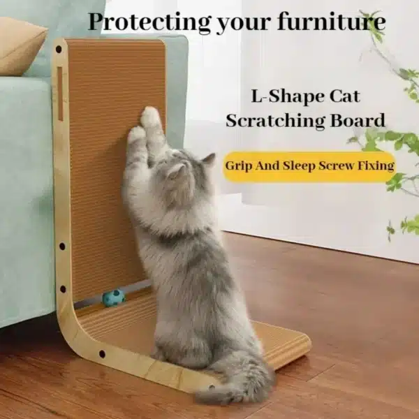 Cat Scratching Board Cat Toys Wooden Wear-resistant and Scratch-resistant Post Cat Furniture Training Grinding Claw Toys 2