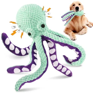 Pet Plush Toy Cat Dog Voice Octopus Shell Puzzle Toy Bite Resistant Interactive Pet Dog Teeth Cleaning Chew Toy Pet Supplies 1