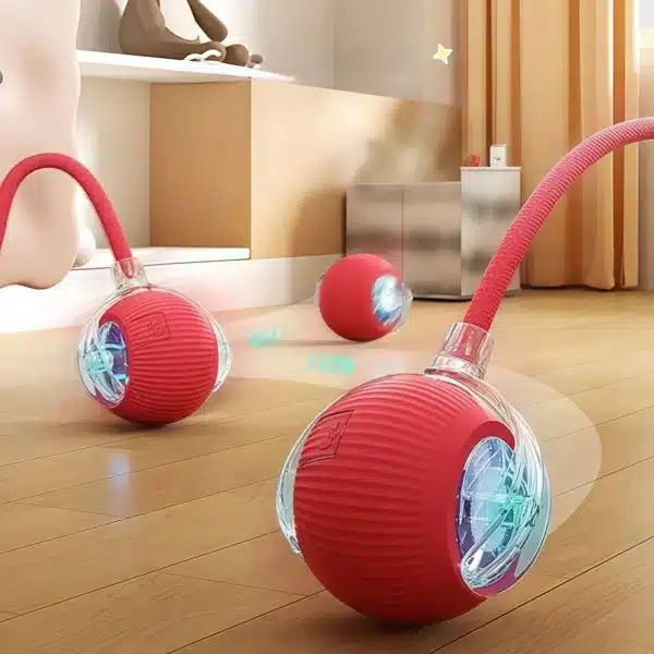 Cat Interactive Ball Rechargeable Smart Pet Electric Toy 3 Mode Automatic Rolling Ball Simulated Tail Dog Cat Training Teaser 5