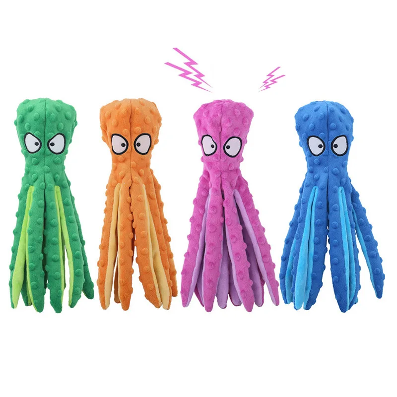 Pet Plush Dog Toy Voice Octopus Shell Puzzle Toy Bite Resistant Interactive Pet Dog Teeth Cleaning Chew Toy Pet Supplies 1