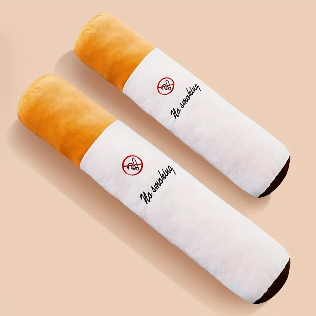 Cigarette Design Pet Plush Toy, "No Smoking" Pet Plush Cigarette ShapeToy, Cool Dogs Relaxing Toys For Dogs And Cats 1