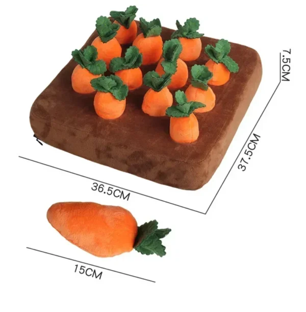 Dog Toys Snuffle Mat for Pet Plush Carrot Toy Mat Innovative Plush Vegetable Field Pull Radish Plush Carrot Dog Interactive Toys 3