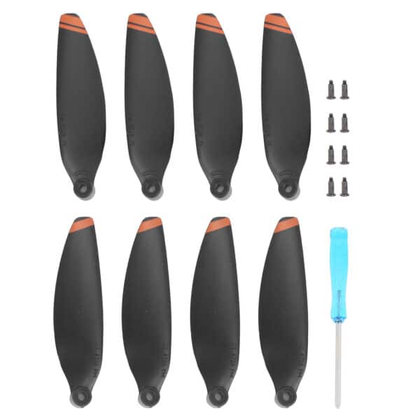 2 Pairs Propellers Replacement Spare Part Drone Accessories Fit for DJI Mavic Mini 2Orange Edge - Image 2