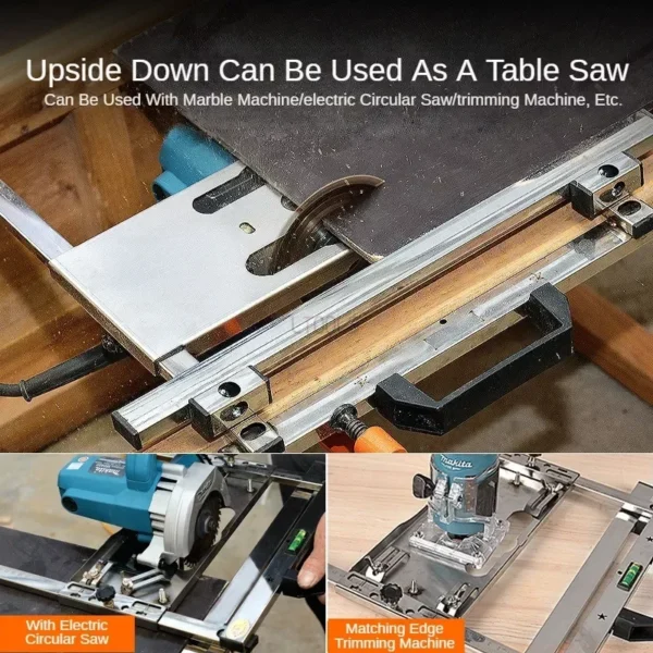 Woodworking Board Cutter Electric Circular Saw Holder Cutting Guide Rail Milling Quick Positioning Backing Board Cutting Machine 6